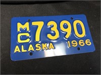 1966 Alaska Motorcycle License Plate