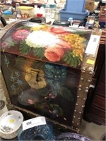 Paint Decorated Dome Top Chest