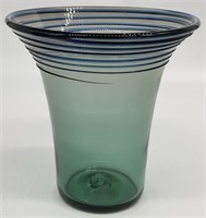 Threaded Art Glass Vase
