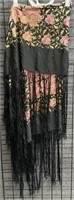 Floral Embroidered Piano Shawl