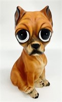 Vintage Big Eye Boxer Dog Statue