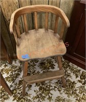 Vintage wooden 28 inches high child’s high chair