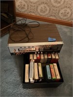 8 track player and tapes