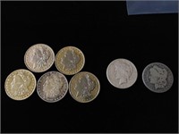5-DOLLARS MORGAN 1888-1921 GOLD TONE; DOLLAR