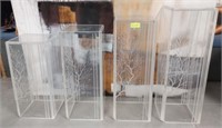 11 - SET OF 4 SIGNED LUCITE STANDS MAX 440" (G214)