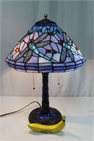Rui Cheng Lampholder Dragonfly Stained Glass Lamp