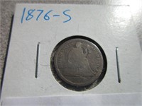 1876 S Seated Liberty Dime