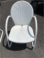 Vintage White Metal Chair