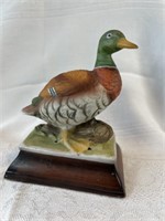 Vintage Porcelain Glazed Mallard Duck Figurine