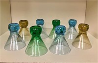 Eight Colorful  Crystal Cordials