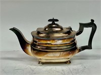 Wooden Handle SP Tea Pot Hallmarked A1