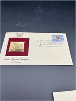 USPS 22kt Gold 1985 Winter Special Olympics Stamp