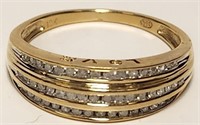 278 - 10kt YELLOW GOLD & STONES RING (53)