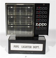 Vintage 1970's Zippo Pipe Lighter Counter Display