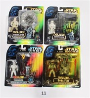 4 Star Wars POTF power of the force action figures