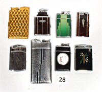8 Vintage Cigarette Case Lighter Combos