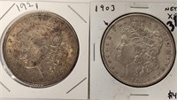 279 - 1929 & 1903 MORGAN SILVER DOLLARS (67)