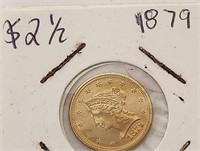 279 - 1879 $2.5 GOLD COIN (108)