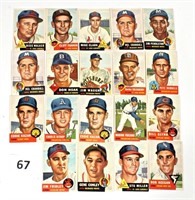 Lot of 19 Original 1953 Topps Baseball Cards