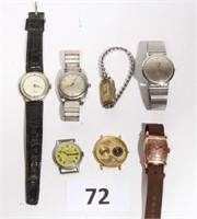 7 Vintage Wrist Watches Wittnauer Zodiac Elgin