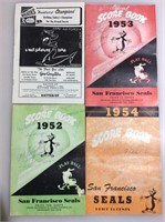 Vintage sf seals 1950s autographed scorecards