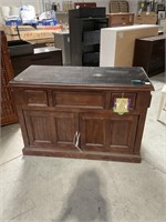 Double sided marble top hutch
Cracked top
See