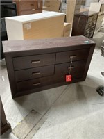 6 drawer brown dresser 
See photo for size