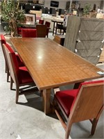 Large Glass Top Dining Table w/ 4 chairs