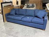 102” NAVY BLUE COUCH SET, 2 LARGE ART INCLUDED,