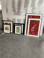 Assorted art pieces 
Approximately 10
