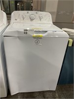 GE WASHER (BENT  ON THE FRONT AND SIDE, DUSTY)
