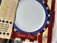 Spirit of the Flag set of 5 dinner plates