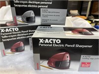 lot of 3 X-ACTO electric pencil sharpeners
