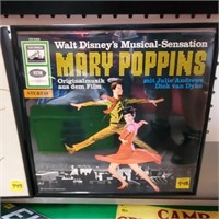 Walt Disney Mary Poppins Vinvyl Record in Frame