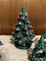 Vintage Ceramic Christmas Tree & Napkin Holders