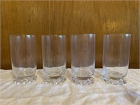 Vintage Candlesick Set of 4 Ice Tea Glasses