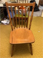 Vintage Maple Solid Bottom Chair