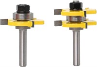 4EVERHOPE 2pcs Tongue and Groove Router Bit