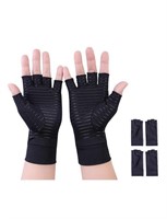 2 Pairs Copper Osteoarthritis Compression Gloves