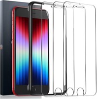 LK 3 Pack Tempered Glass for iPhone SE/8/7/6S/6