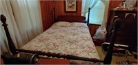 Beautiful 4 post full bed with matching headboard