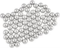 Sourcing map 100 pcs. Steel balls silver 4mm