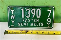 1979 Thruway License Plate