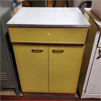 Vintage Golden Metal Kitchen Cabinet