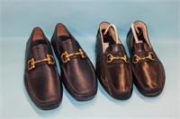 2 pair of Men's Shoes; Sldo Brud Italian leather