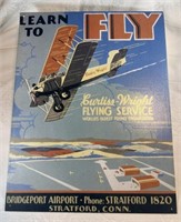 Curtis - Wright Flying Service Metal Sign 12” x
