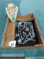 Flat of Turquoise Jewelry