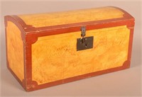 New England Paint-Decorated Softwood Trunk.