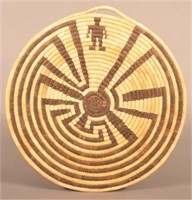Papago Indian Coil Basketry Tray.
