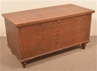PA Federal Feather Grain-Decorated Blanket Chest.